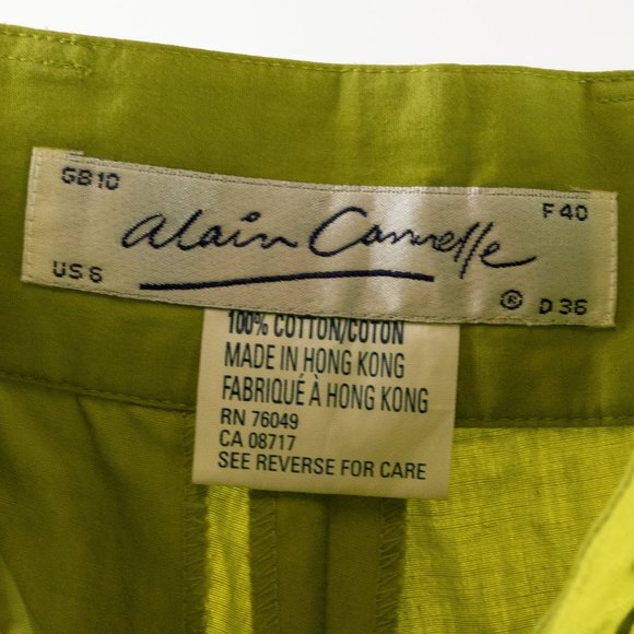 Alain Cannelle Vintage Lime Green Bermuda Culotte Shorts - Picture 8 of 9